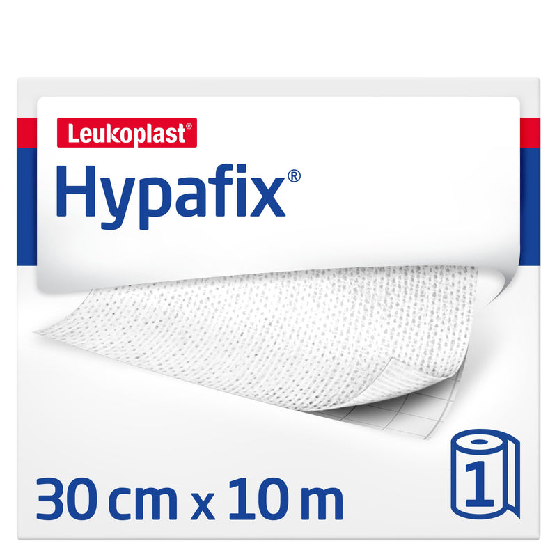 Hypafix Wide Area Fixation - Soft, Flexible, Breathable Wide Area Fixation for securing Wound dressings and Devices - Can Easily be Cut to Size - White - 30 cm x 10 m, 1 Roll 30 cm x 10 m (1 Roll)