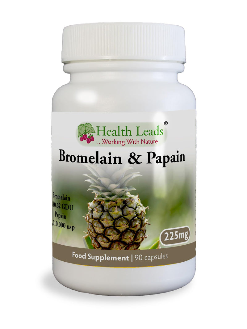 Bromelain 10mg + Papain 100mg X 90 Capsules
