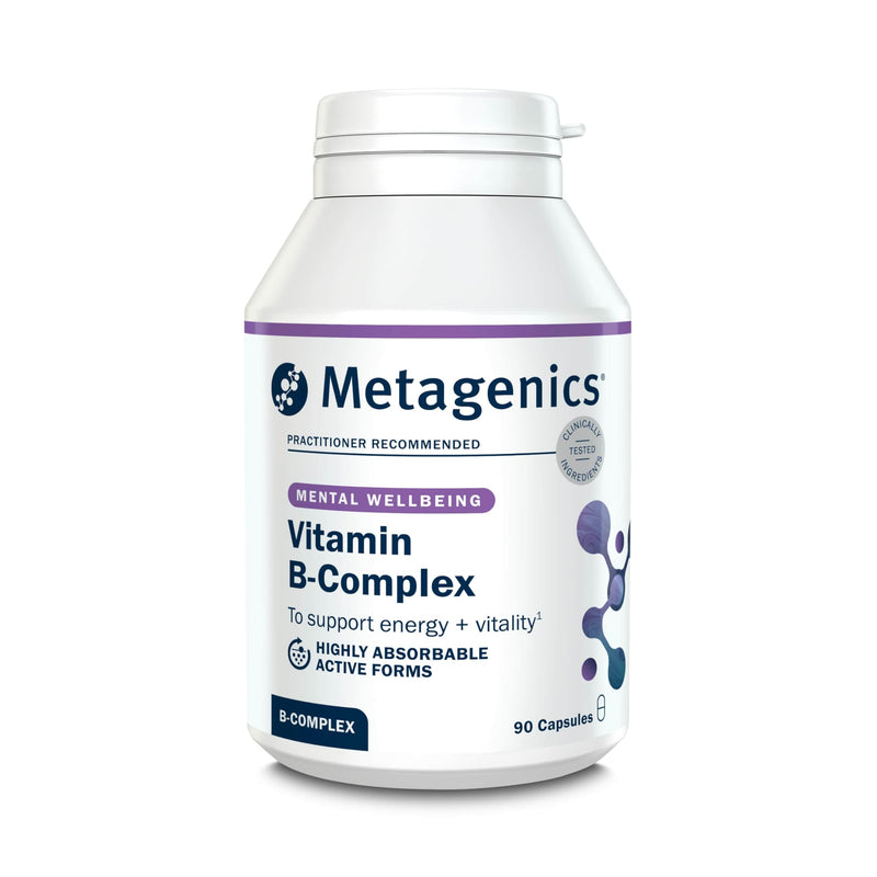 Metagenics - High Strength Vitamin B Complex - Reduction of Tiredness and Fatigue - Supplement with Folate, Vitamin B6 + B12, Inositol & Choline - 90 Capsules