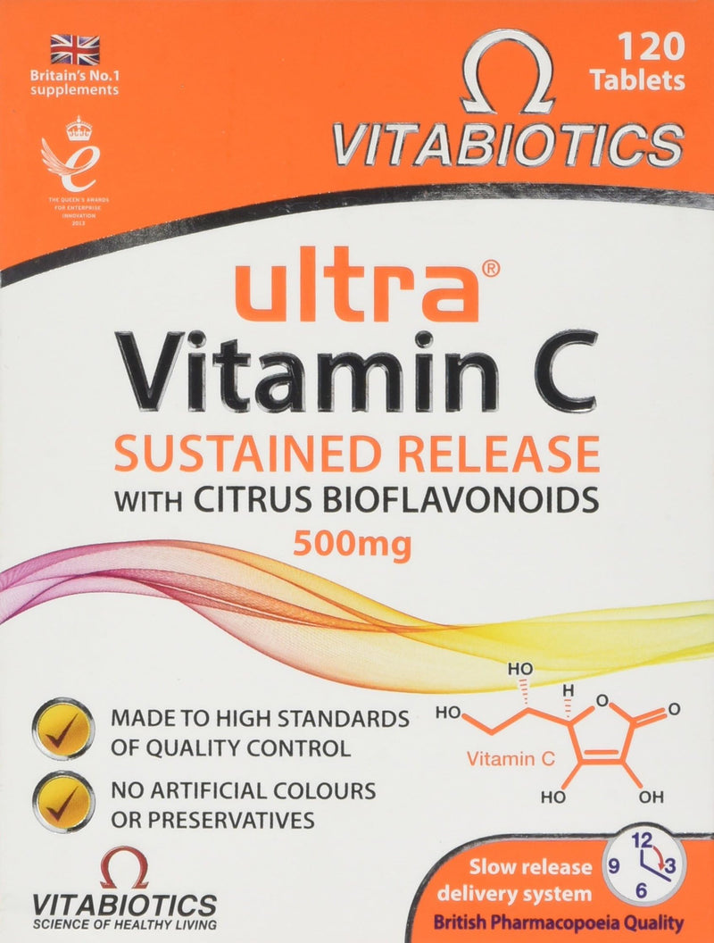 Vitamin C Tablets Sustained Release with Bioflavonoids - 120 Tablets 120 Vitamin C Tablets