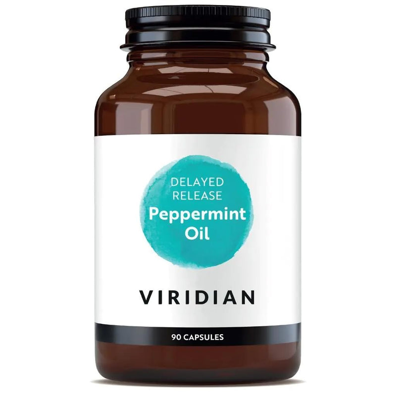Viridian - Delayed Release Peppermint Oil, 90 Caps | with Ginger & Caraway Extracts | Supports Normal Digestion, Helps Maintain Healthy Blood Sugar Levels | Nutritionist Formulated