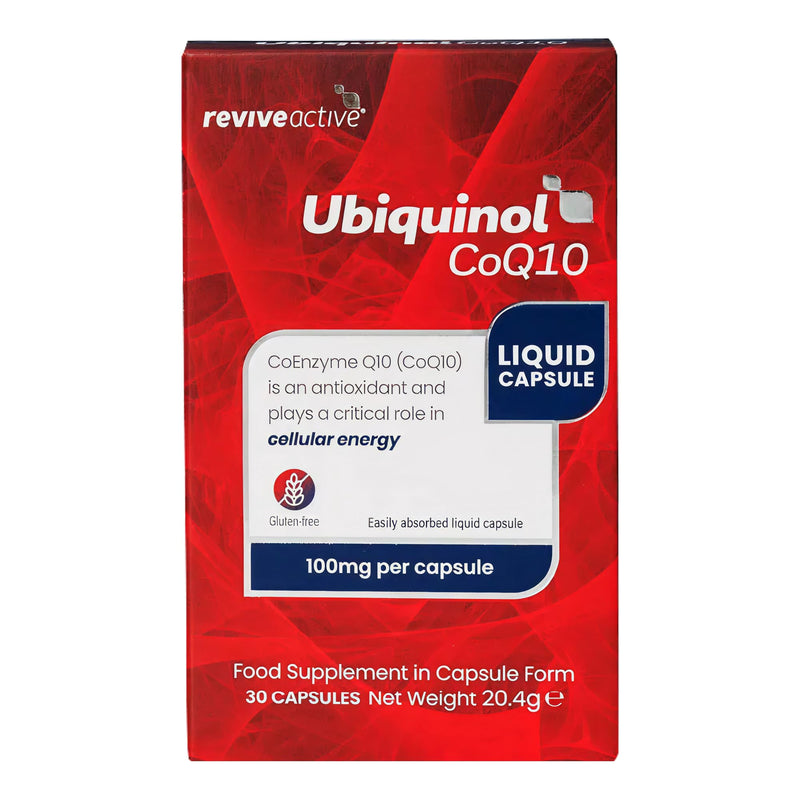 Revive Active Ubiquinol CoQ10 100mg, Highly Absorbable Kaneka™ Ubiquinol, Supports Cellular Energy & Antioxidant Protection, Easily Absorbed Liquid Capsule, 30 Day Supply