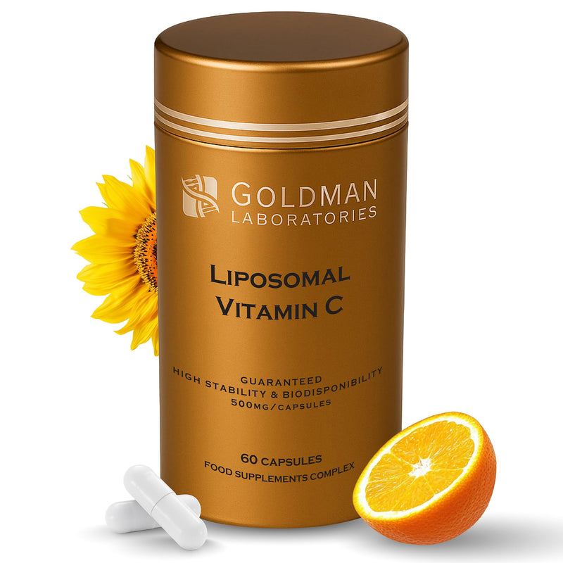Liposomal Vitamin C 500mg - 60 High Strength Vegetarian Capsules - Max Absorption VIT C for Immune Support & Collagen - Advanced Vitamin C Supplements - Goldman Laboratories