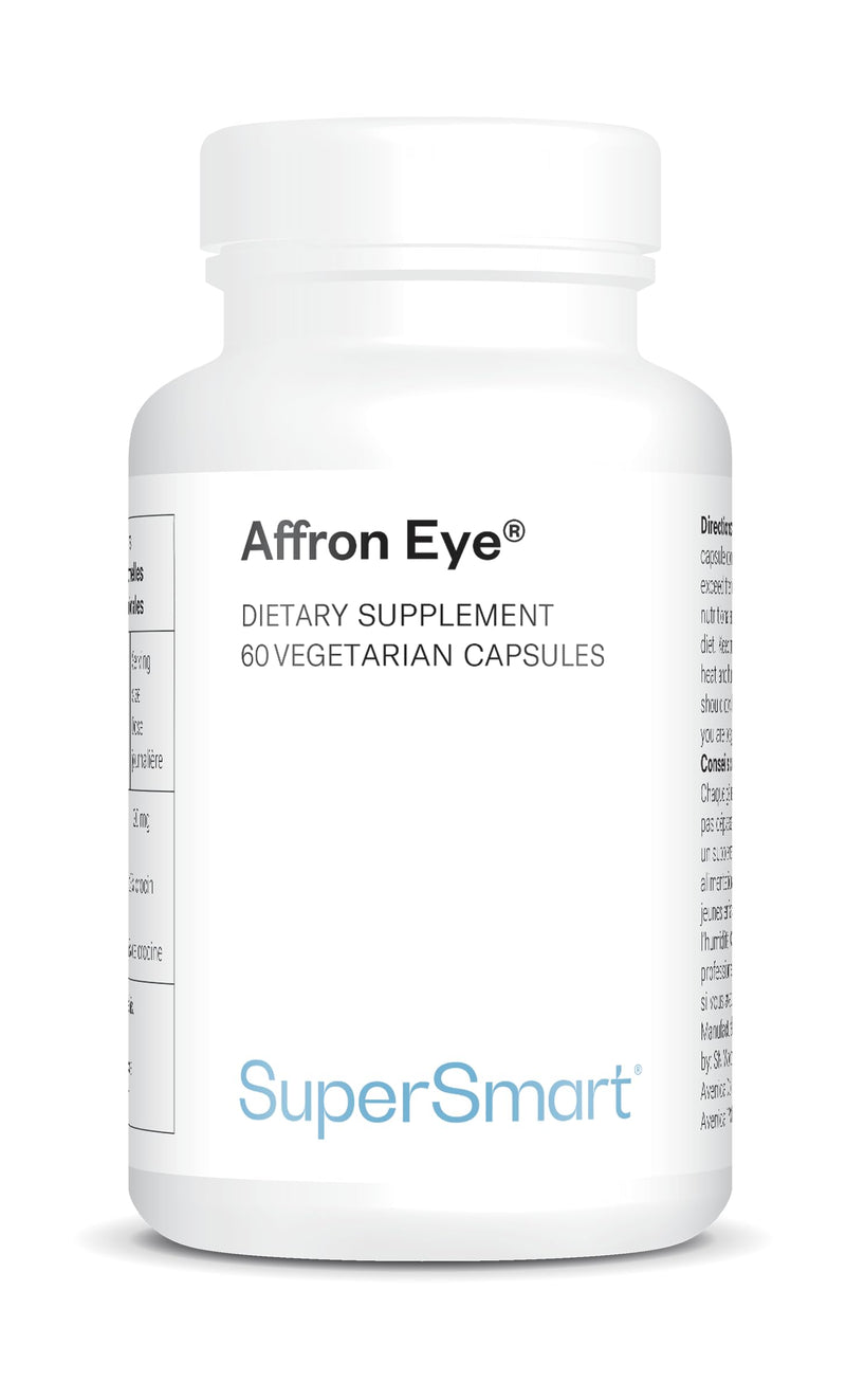 Affron Eye® - Supports Eye Health - Helps Improve Retinal Sensitivity and Visual Acuity - Helps Combat Photo-Oxidation - Vegan - Gluten-Free - SuperSmart