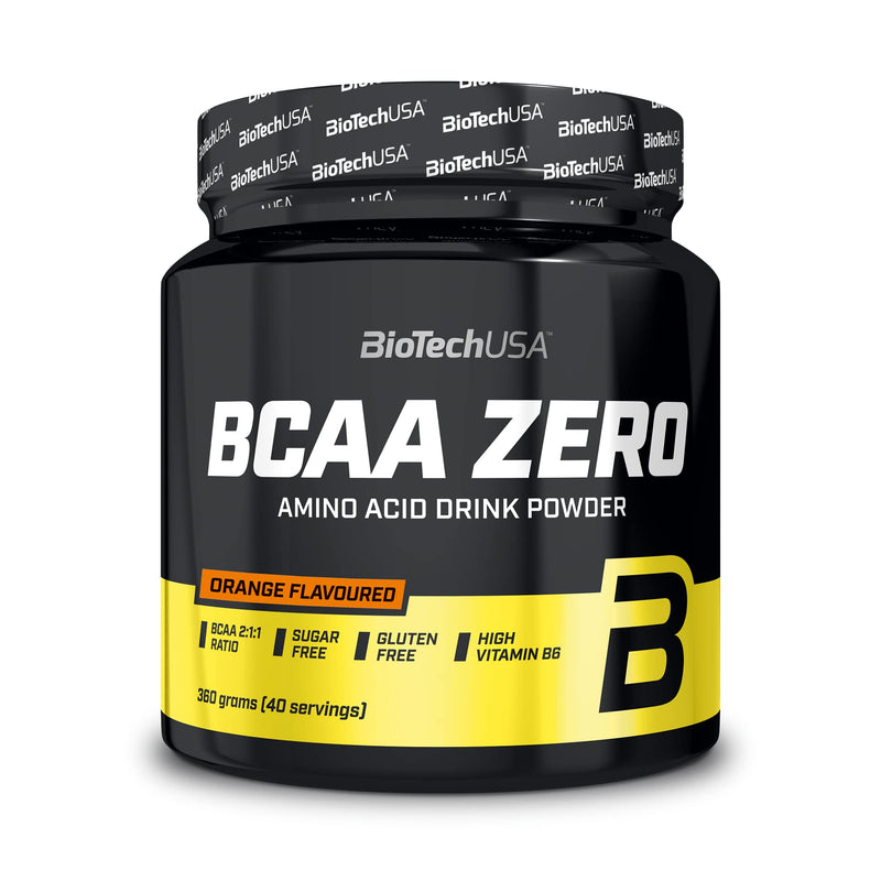 BioTechUSA BCAA Zero | Essential Amino Acid Powder | 6g BCAA with Instant L-Leucine | Vegan | Sugar-Free, Lactose-Free, Gluten-Free, 360 g, Orange