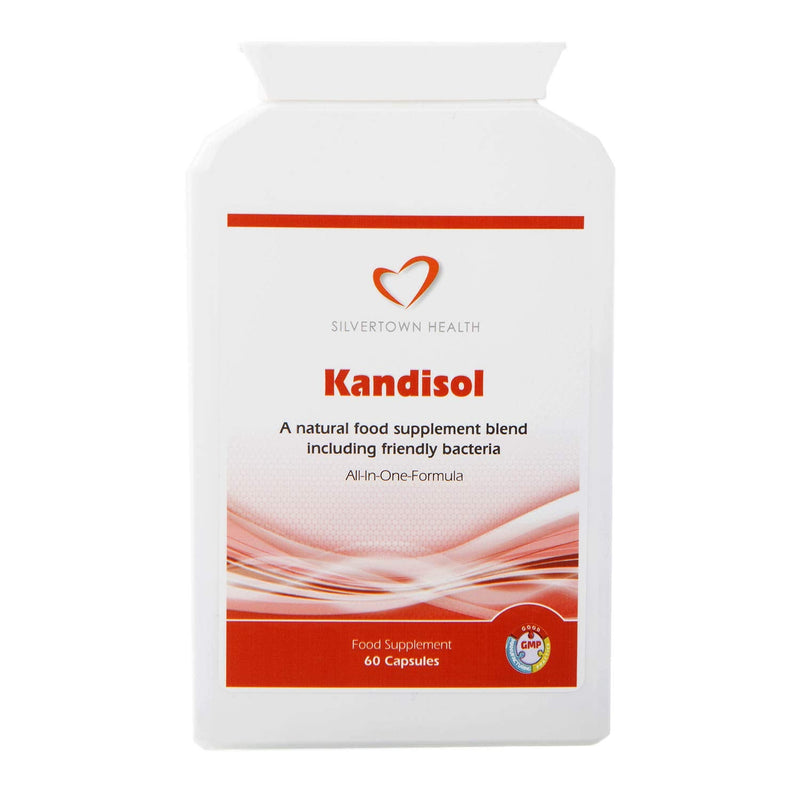 Kandisol 60 Capsules - A 100% Natural Food Supplement - Food Actives Combination with Friendly Bacteria Cultures