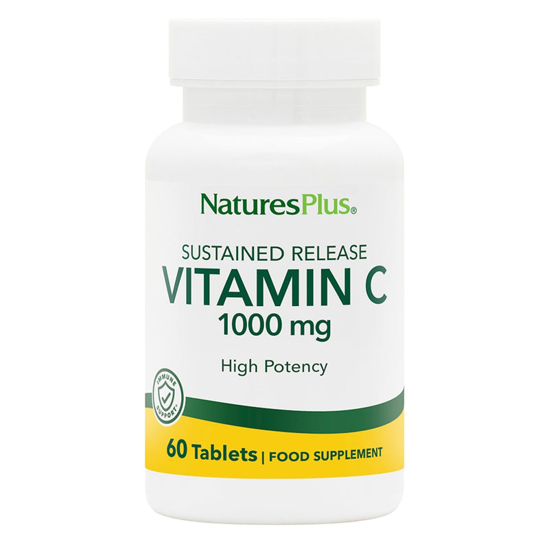 NaturesPlus Vitamin C 1000Mg with Rose Hips - Immunity, Collagen, Bone, Cartilage Support - High Potency, Sustained Release - Gluten Free, Vegetarian - 60 Tablets 1 count (Pack of 1)