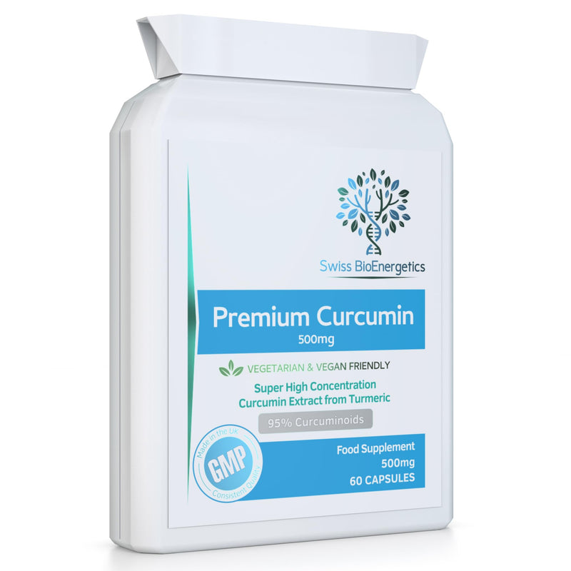 Premium Curcumin 95% with Black Pepper Extract 500mg - 60 Vegan Capsules - Turmeric Extract Minimum 95% Curcuminoids