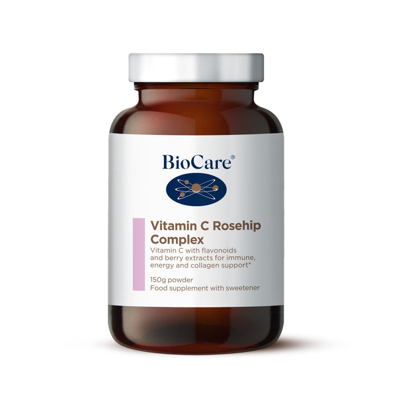 BioCare Vitamin C Rosehip Complex - with Vitamin C, Zinc, Manganese & Magnesium - Immune, Energy and Collagen Powder - 150g