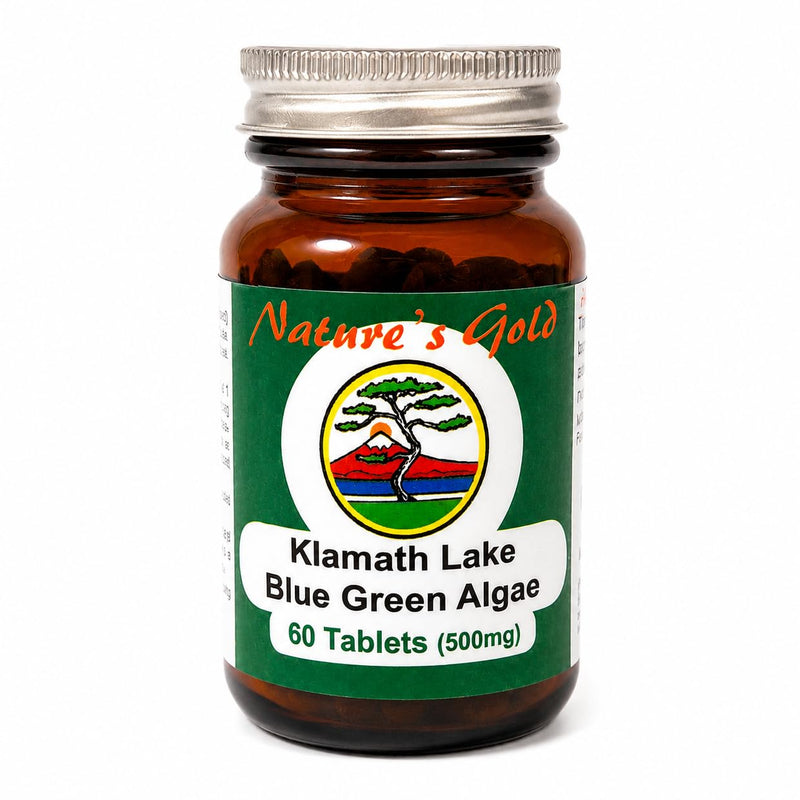 Nature’s Gold Klamath Lake Blue Green Algae 60 Tablets 500mg – Vegan. No Fillers. Tested for Purity 60 count (Pack of 1)