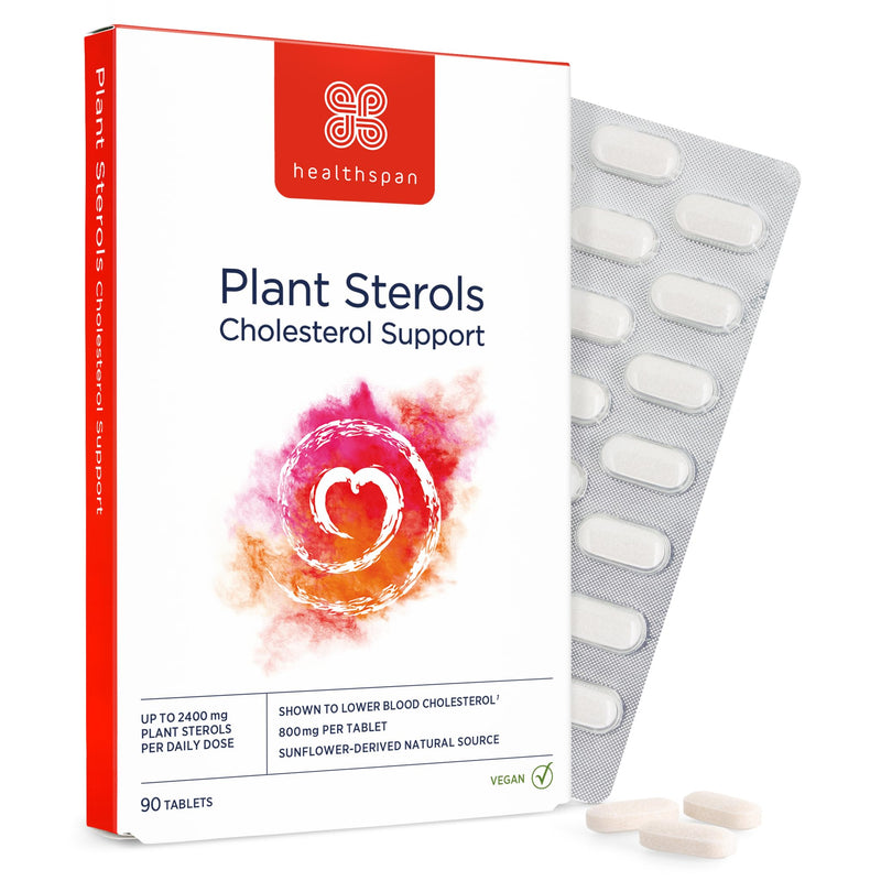 Healthspan Plant Sterols 2400mg – 90 Tablets – High Strength – Supports Normal Cholesterol Levels – UK Manufactured 90 count (Pack of 1) Plant Sterols - 90 Tablets