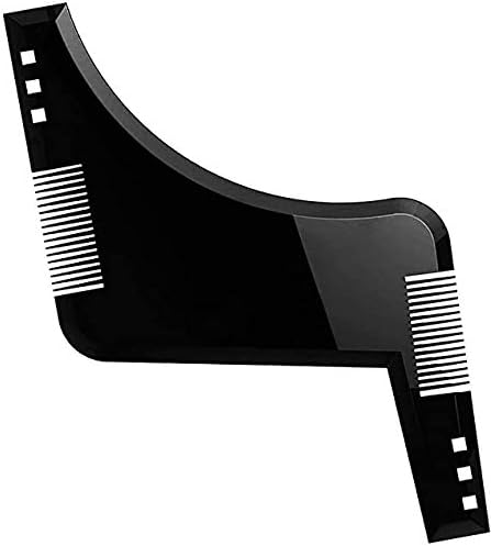 [Australia] - The Beard Styling Template- Stencil for Men - Lightweight and Flexible - One Size Fits All - Curve Cut, Step Cut, Neckline & Goatee Beard Shaping Tool in Black 
