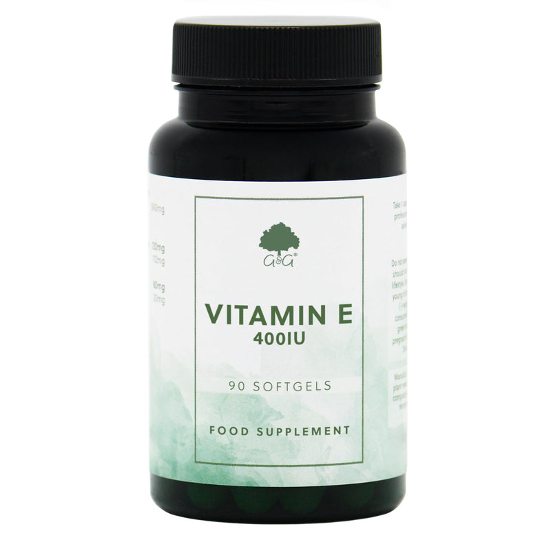 Vitamin E Softgels 400iu - D-Alpha Tocopherol Acetate - 90 Softgels - Non-GMO, Made in The UK - G&G Vitamins