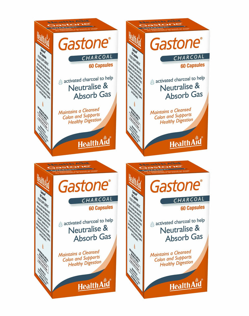 HealthAid Gastone Pack of 4 x 60 Capsules (240 Capsules) 4 count (Pack of 1)