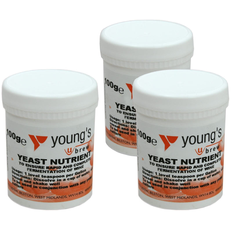 3x Yeast Nutrient 100g Youngs - Home brew Beer & Wine Making Chemicals
