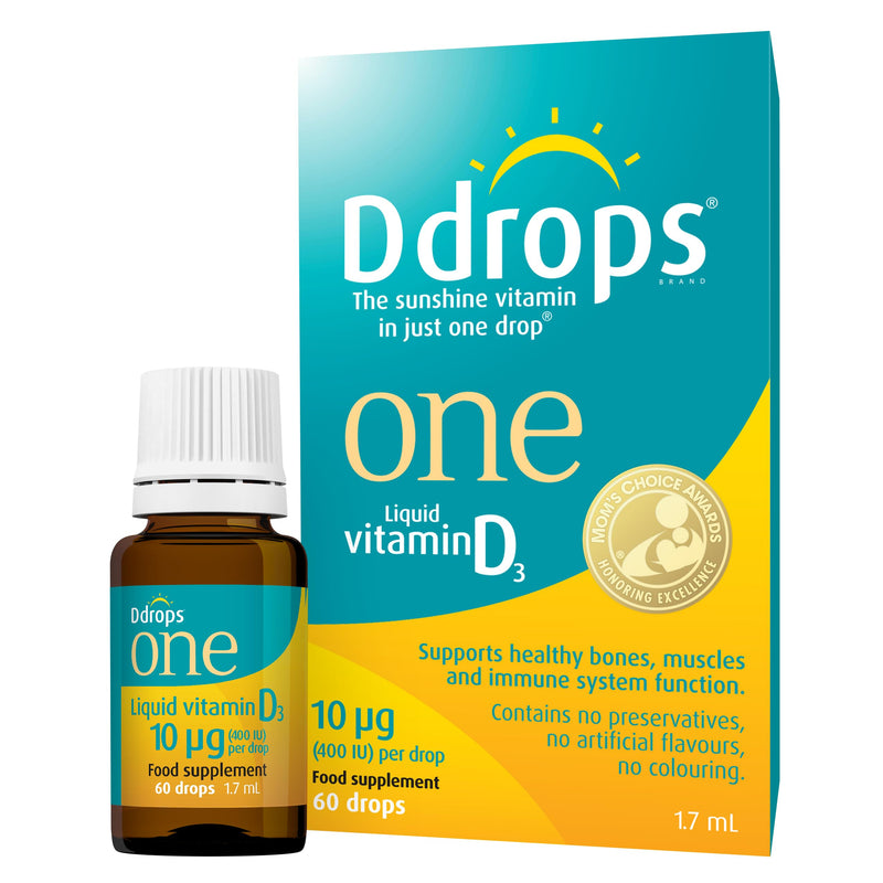 10 µg 60 Drops - Daily Vitamin D3 Supplement for Kids & Adults. Support Bone Health & Immune System - No Large Capsules, No Preservatives, Non-GMO, Allergen-Friendly