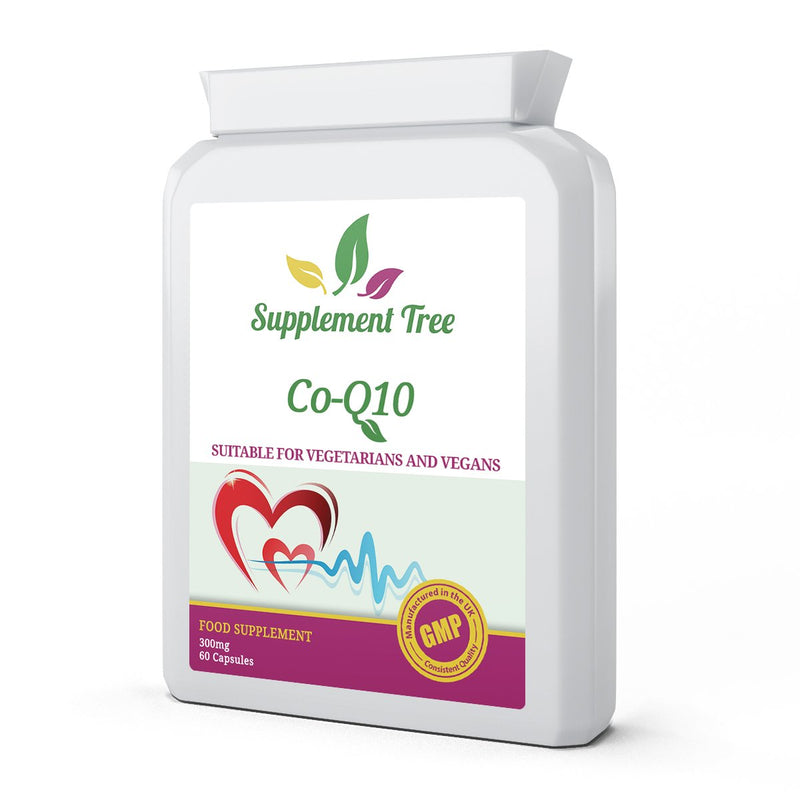 Co Enzyme Q10 CoQ10 300mg 60 Vegetarian Capsules | Trans from Naturally Fermented | Energy Heart Supplement | UK Manufactured GMP Guaranteed Quality 60 count (Pack of 1)