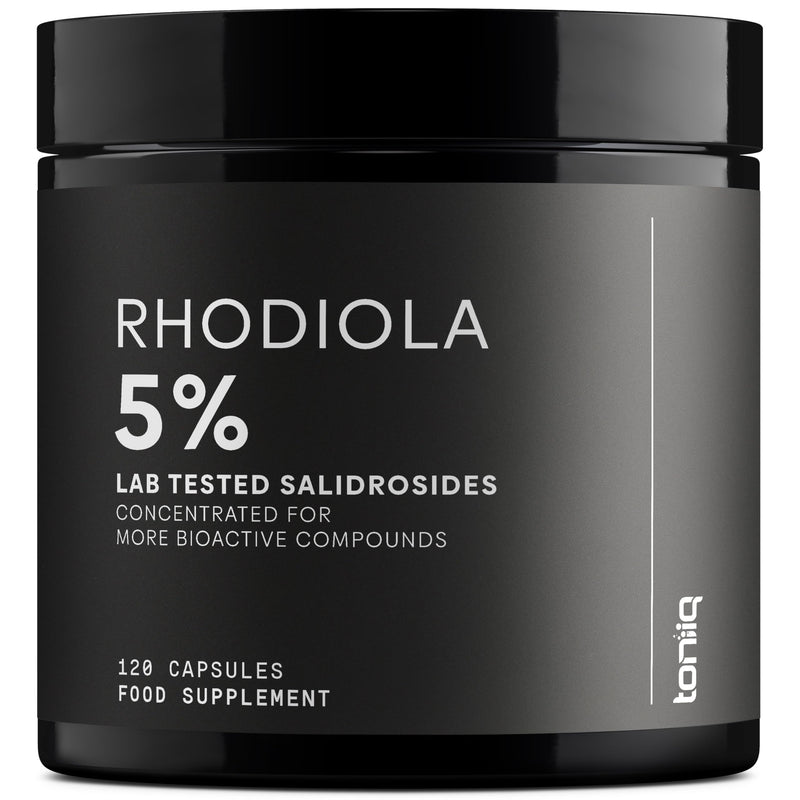 Toniiq Triple-Strength 600mg Rhodiola Rosea - 120 Capsules - 5% Salidroside Concentrated Extract - Highly Purified and Bioavailable