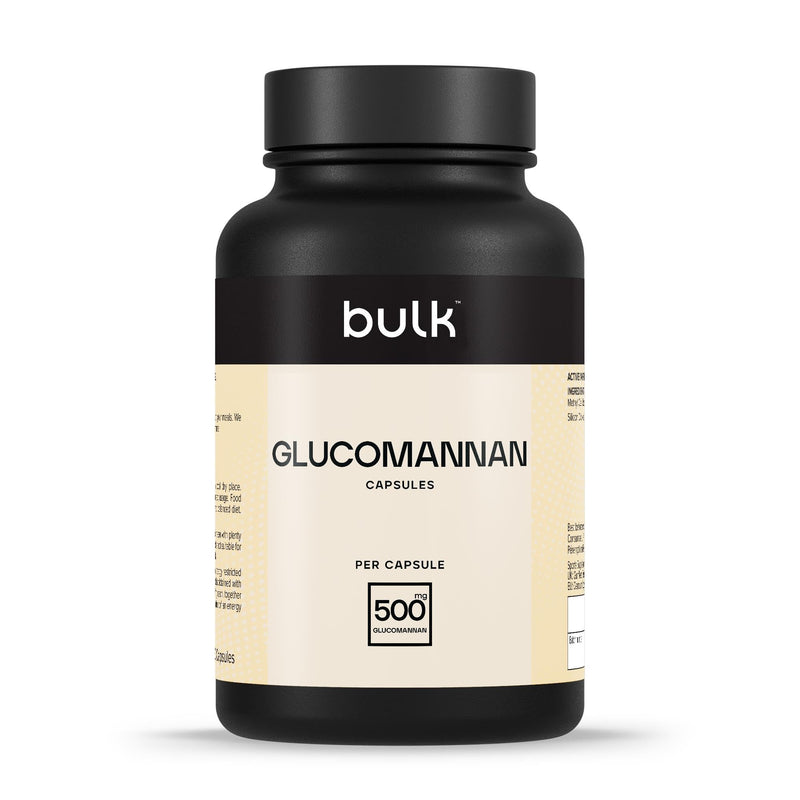 Bulk Glucomannan Capsules. 500 mg, Konjac, Pack of 180, 90 Servings, Packaging May Vary 180 count (Pack of 1)