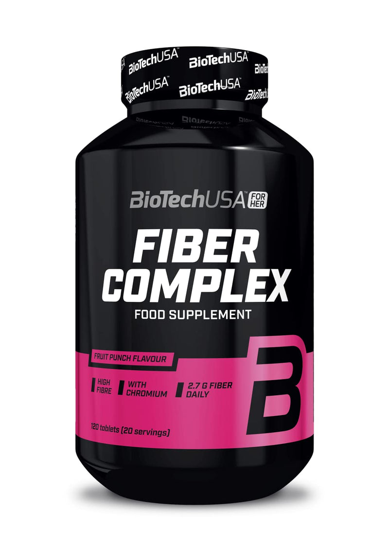 BioTechUSA Fiber Complex | Flavored Chewable Tablets | with Inulin and Chromium | for Effective Weight Control and Confidence Boost, 120 Tablets