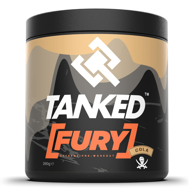 FURY Pre-Workout Powder 260g – Energy Drink Supplement for Men & Women – Contains Beta Alanine and Creatine – 40 Servings (Cola)