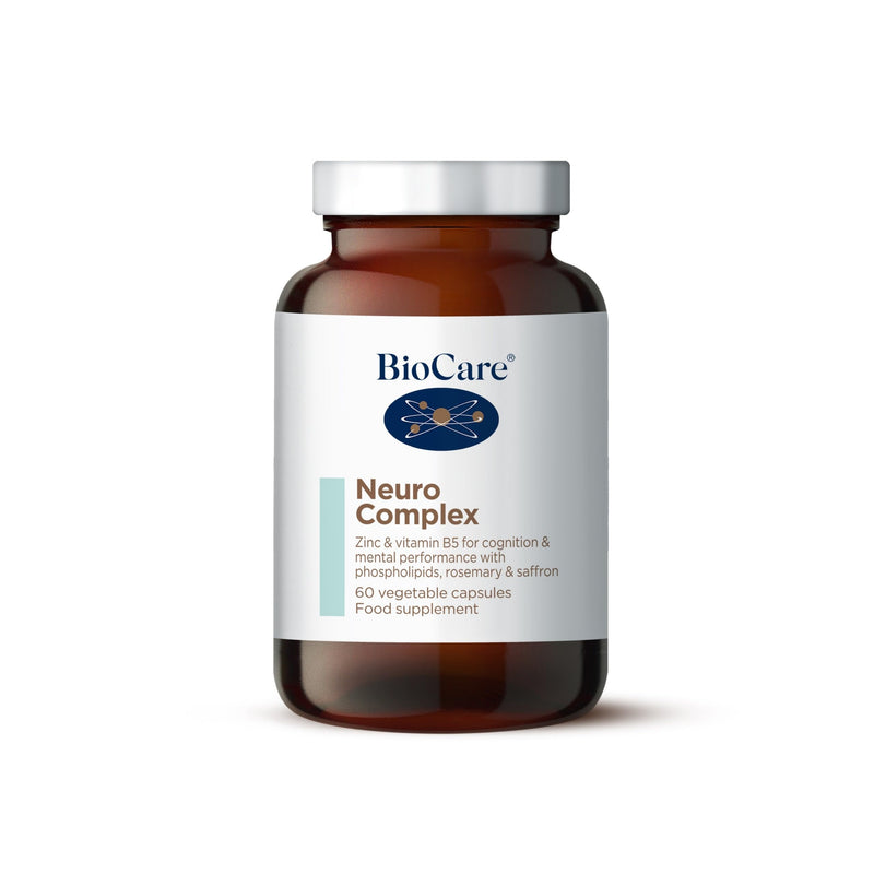 BioCare Neuro Complex - High Potency Zinc, Vitamin C, B5 and Botanicals - with Rosemary & Sage - for Cognitive Support - 60 Capsules