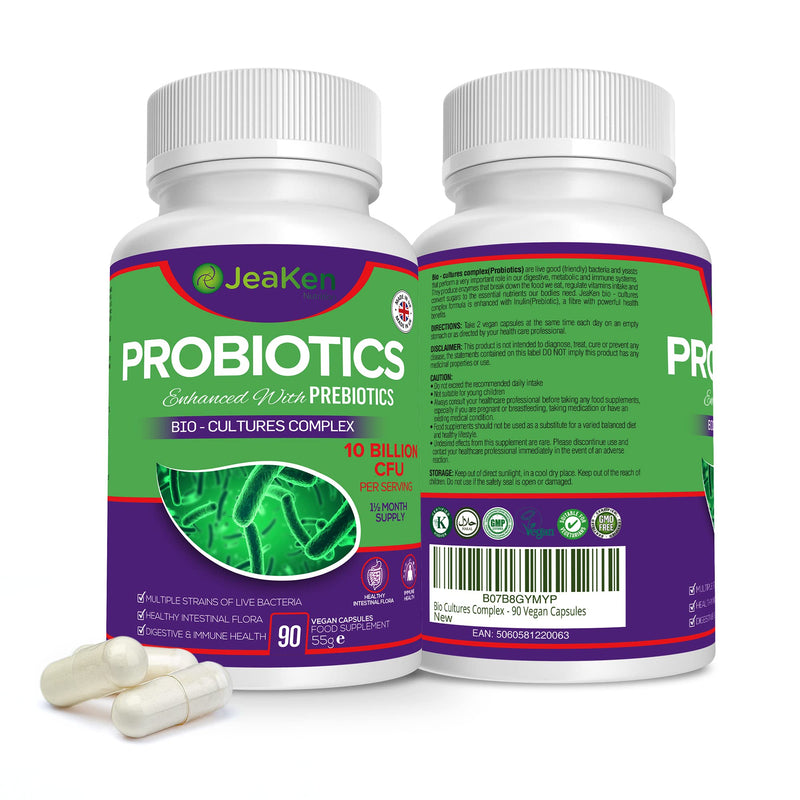 Probiotics for Women and Men with Prebiotics – Gut Health & Digestive Support Supplement – Anti-Bloating Probiotic Complex – 90 Vegan Capsules 90 count (Pack of 1)