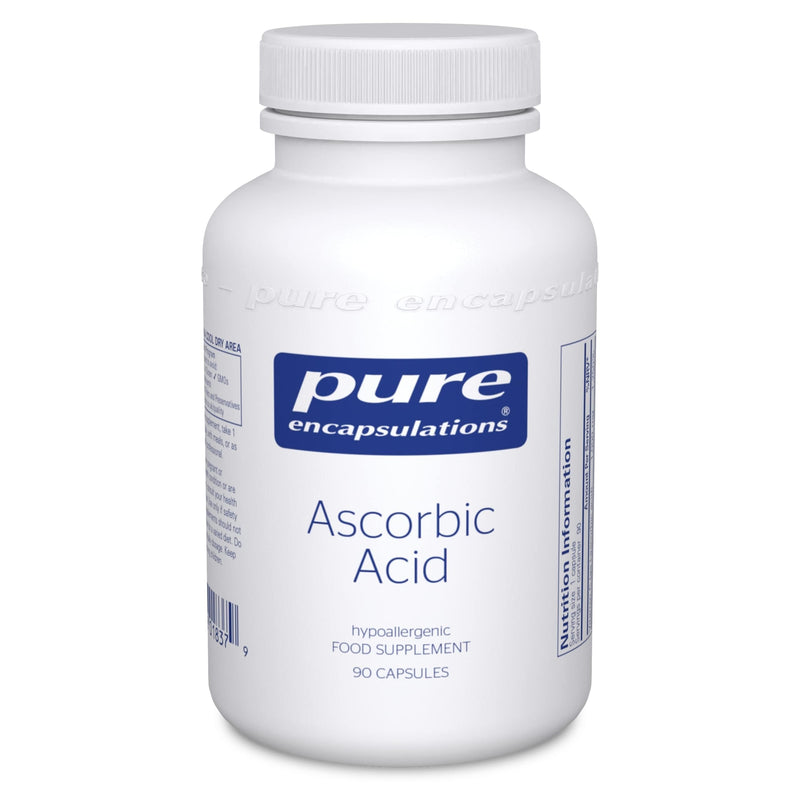 Pure Encapsulations Ascorbic Acid - 1000mg Professional Strength Vitamin C - Hypoallergenic Supplement - 90 Capsules 90 count (Pack of 1)