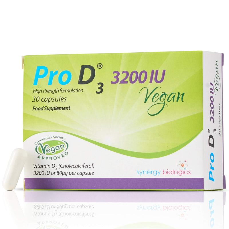 Vegan 3200 IU (Vitamin D3-80mcg) [30 Capsules] Vegan Certified - Cruelty Free - Gluten Free - Salt Free - Yeast Free - Gelatin Free - SOYA Free - Nut Free - Colour Free - Halal - Kosher