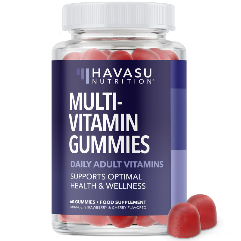 Multivitamin Gummies for Women & Men | Packed with Daily Vitamins and Minerals | with Vitamin C, D, Zinc | Multi Vitamins and Minerals Supplements | 60 Gluten-Free, Fruit Flavored Vitamin Gummies