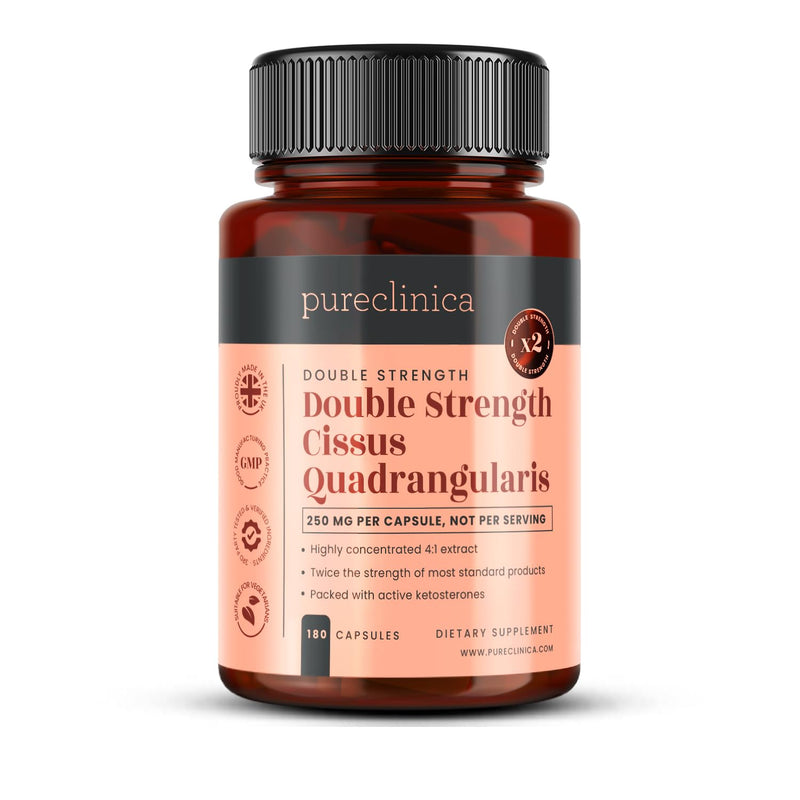 Double Strength Cissus Quadrangularis 1000mg x 180 Veggie Capsules -Up to 6 Months Supply 180 count (Pack of 1)
