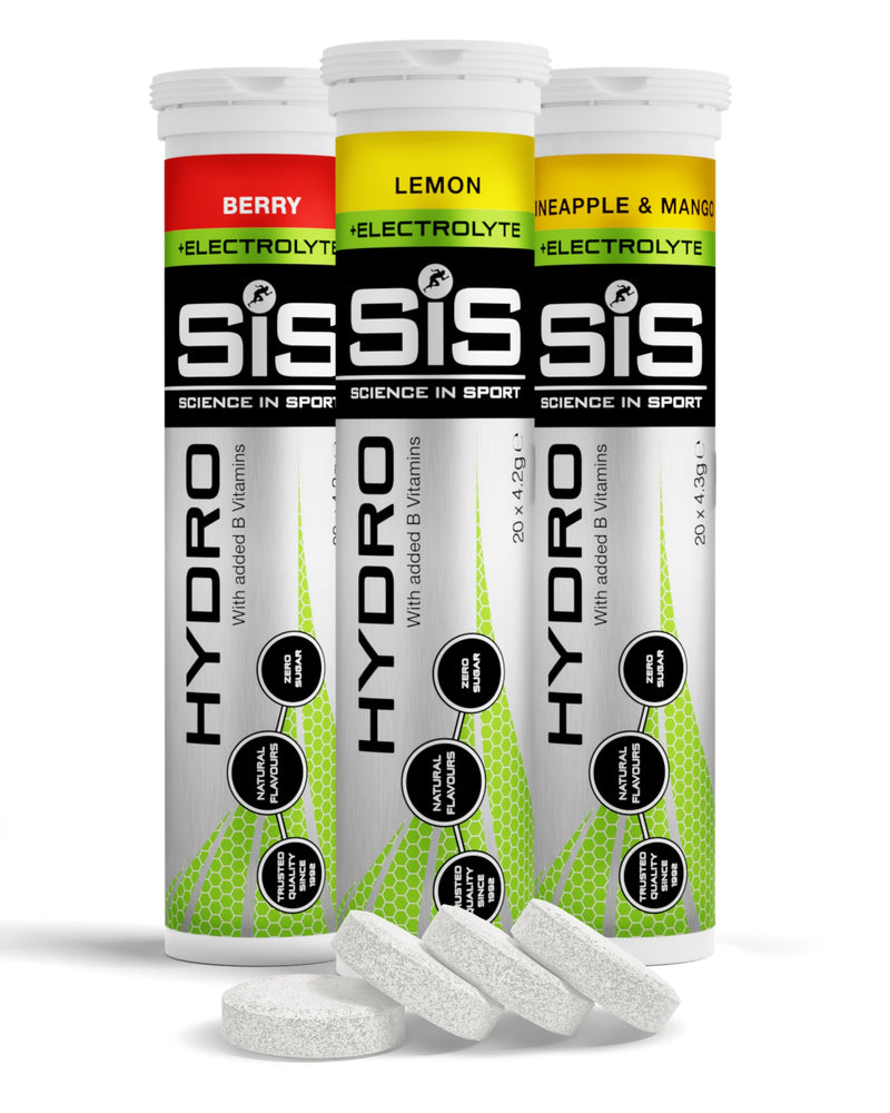 Science in Sport Hydro Electrolyte Tablets - Four Key Electrolytes and B Vitamins - Sugar-Free, Vegan & Gluten-Free Sports Hydration - Variety Pack with Different Flavours - 20 Tablets (Pack of 3) Mixed Flavors 60 count (Pack of 1)