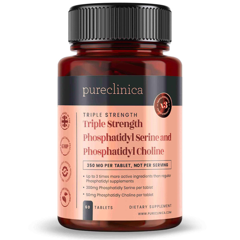 Phosphatidyl Serine & Phosphatidyl Choline 350mg x 60 Tablets | 2 Month Supply |High Strength Sunflower Lecithin | Non-GMO, Soy-Free, Vegan Tablets 60 Count (Pack of 1)