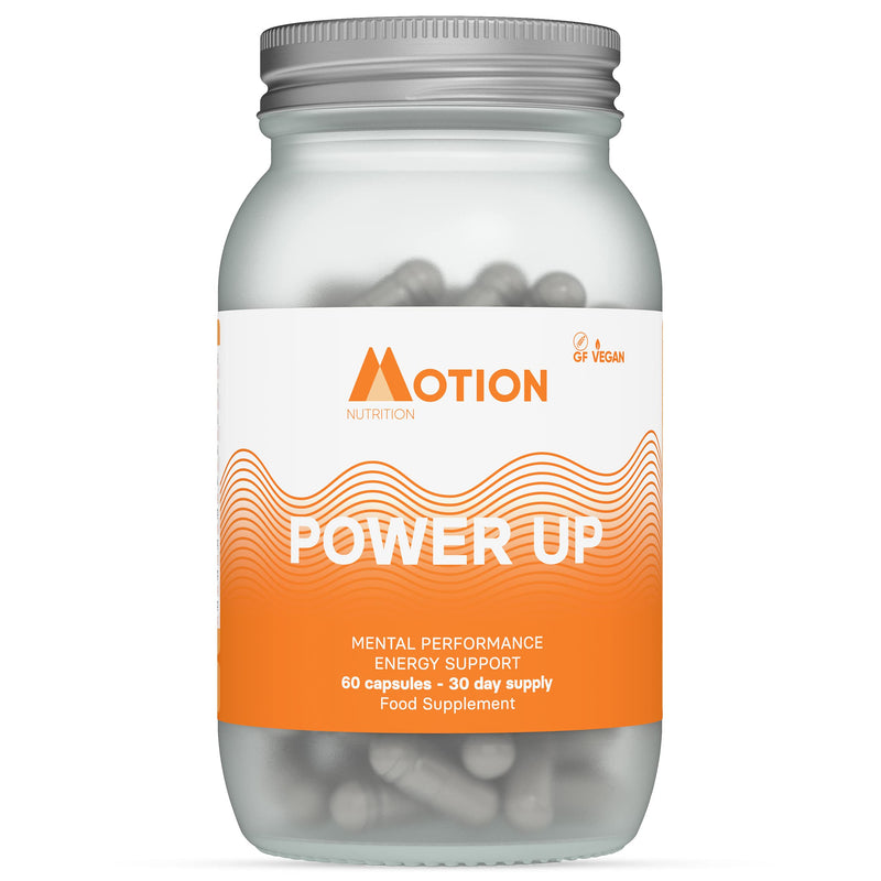 Motion Nutrition Power Up Daytime Nootropic (60 Capsules) | Award Winning Nootropic for Jitter-Free Energy | Monk-Like Focus | Less Mid-Day Fatigue | No Unsafe stimulants or Caffeine | Made in UK