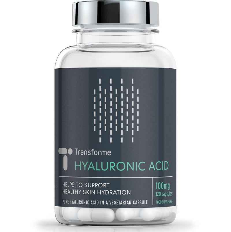 Transforme Hyaluronic Acid Capsules 100mg, 120 Count, Vegetarian, Vegan, All Natural Supplement, Gluten Free, 4 Month Supply