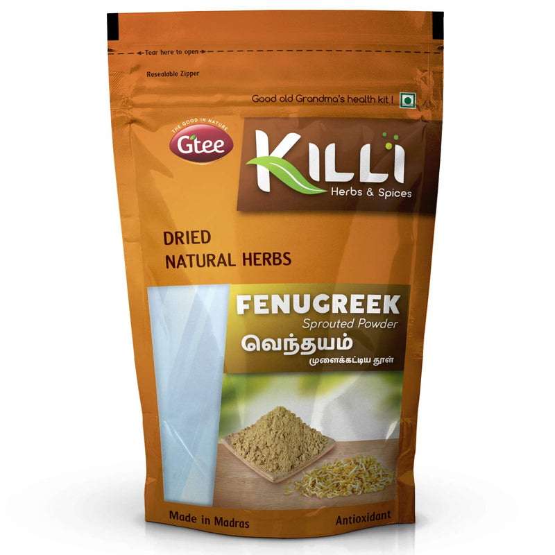 KILLI Sprouted Fenugreek | Vendhayam | Methi | Uluva | Menthya Powder, 100g