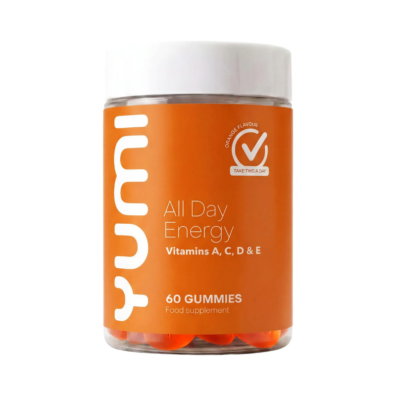 All Day Energy Multivitamin Gummies with Vitamins A, C, D & B6 for Energy, Immune & Nervous System Support, Supports Reduction of Tiredness & Fatigue, Orange Flavour, 60 Vegan Gummies 60 count (Pack of 1)