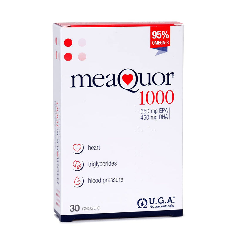 Meaquor 1000 Omega 3 Fish Oil Capsules IFOS Certified - Omega3 1000mg Supplement with EPA and DHA - No Aftertaste (30 Softgel Caps) 30 count (Pack of 1)