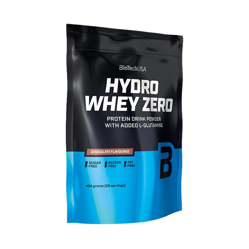 BioTechUSA Hydro Whey Zero | Gluten-Free, Sugar-Free, Fat-Free | 80% Protein Content | Fast-Absorbing |Whey Protein Complex, 454 g, Chocolate 475 g (Pack of 1)