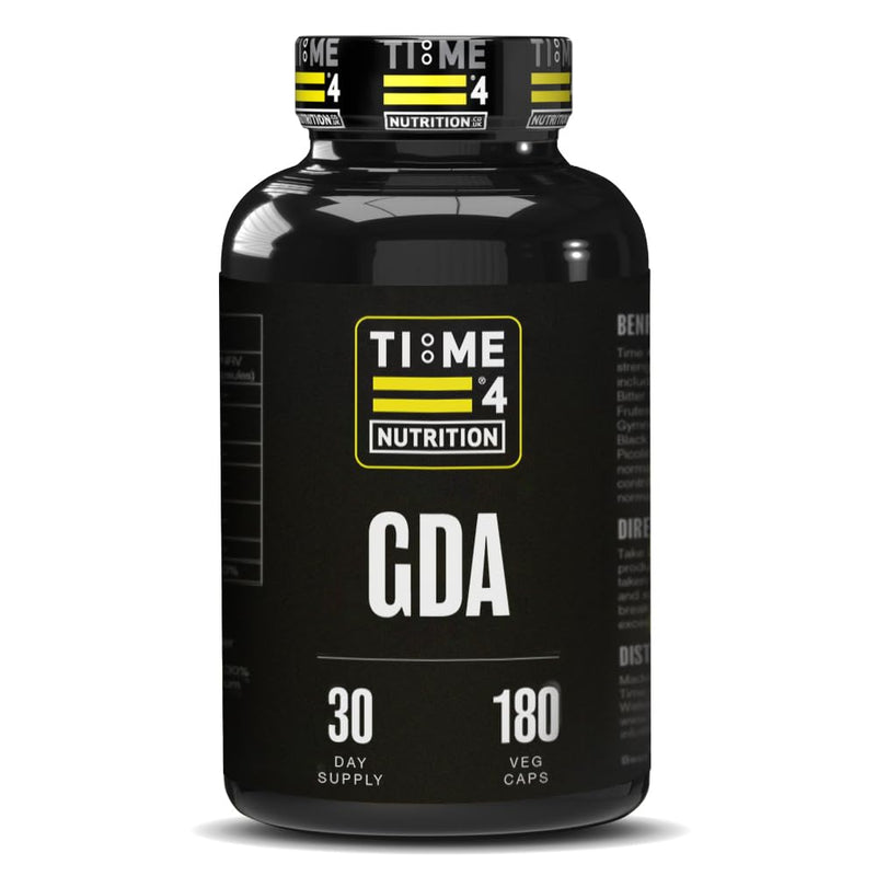 Time 4 GDA Glucose Disposal Agent High Strength Vegan Capsules, 7 Key Ingredients + Berberine Suitable for Men & Women, Support Glucose Metabolism, Weight Management Supplement – 180 Capsules