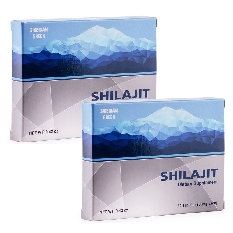 Natural Shilajit in Tabs, 2 Packs of 60 Tabs (Total 120 Caplets)