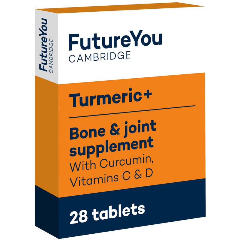 Turmeric+ Supplement – 28 Turmeric Tablets 30x More Absorbable – Curcumin Tablet Patented Meriva Formulation with Vitamins C – Turmeric Tablets for Bones, Joints & Muscles by FutureYou Cambridge 1 count (Pack of 28)
