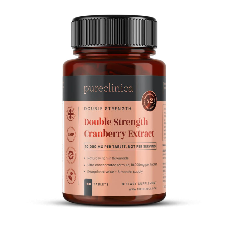 Double Strength Cranberry Extract 10,000mg x 180 Ultra Concentrated Tablets - 6 Months Supply! 1 count (Pack of 180)
