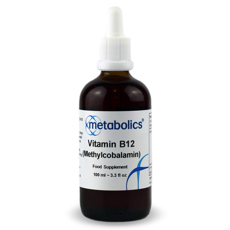 Liquid B12 Methylcobalamin by Metabolics — Vitamin B12 Supplement Containing Only Methylcobalamin & Purified Water — Contributes to the Reduction of Tiredness & Fatigue | Additive Free 100 ml (Pack of 1)