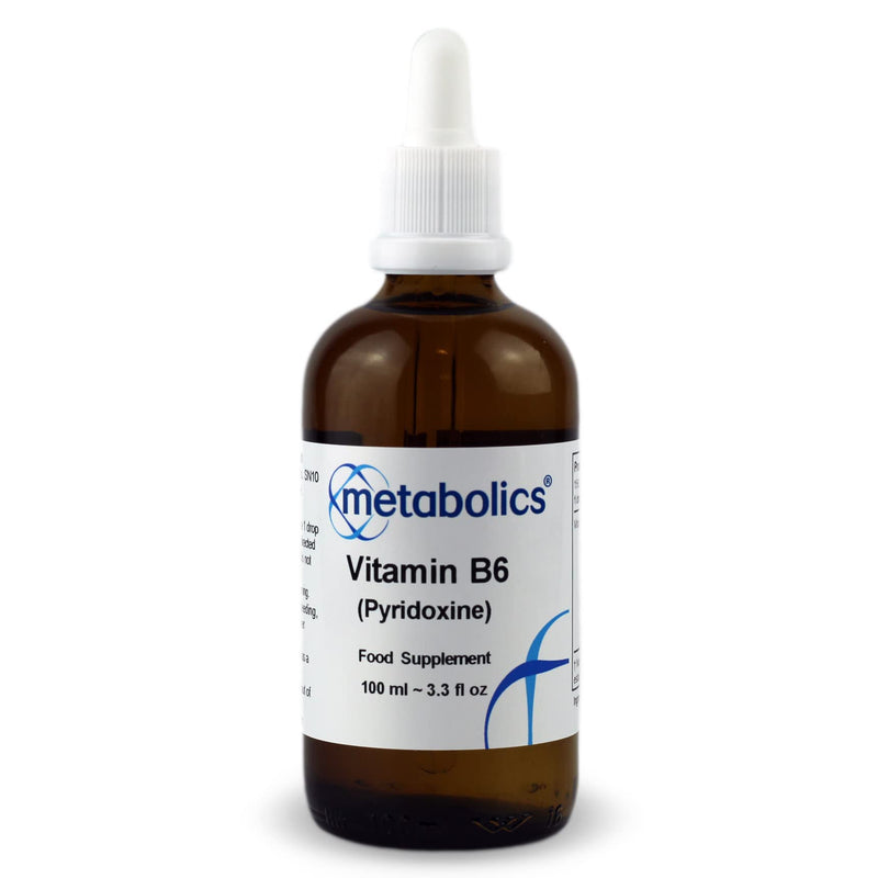 Metabolics B6 Pyridoxine Liquid | B6 Vitamins with No Added Ingredients (1.7mg Per Serving) | Convenient 100ml Bottle (1562 Servings) | Essential Vitamin B6 Liquid