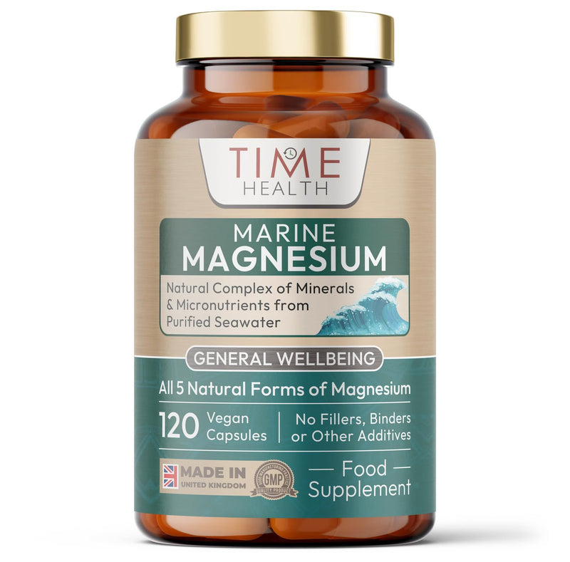 Marine Magnesium Purified Sea Water & Trace Minerals EU Source 308mg of Magnesium (120 Capsule Pouch) 120 count (Pack of 1)
