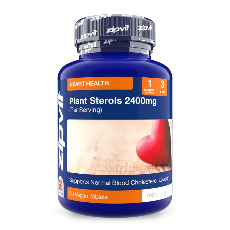 Zipvit Plant Sterols High Strength 2400mg, 90 Vegan Tablets, Supports Maintenance of Normal Blood Cholesterol, Vegan and Vegetarian Friendly 90 Tablets