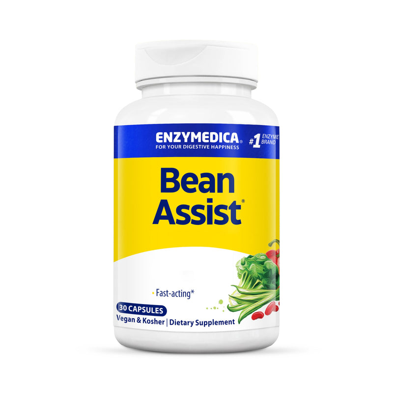 Enzymedica, BeanAssist, Digestive Support, 30 Capsules, Vegan, Gluten-Free, Soy-Free 30 count (Pack of 1)
