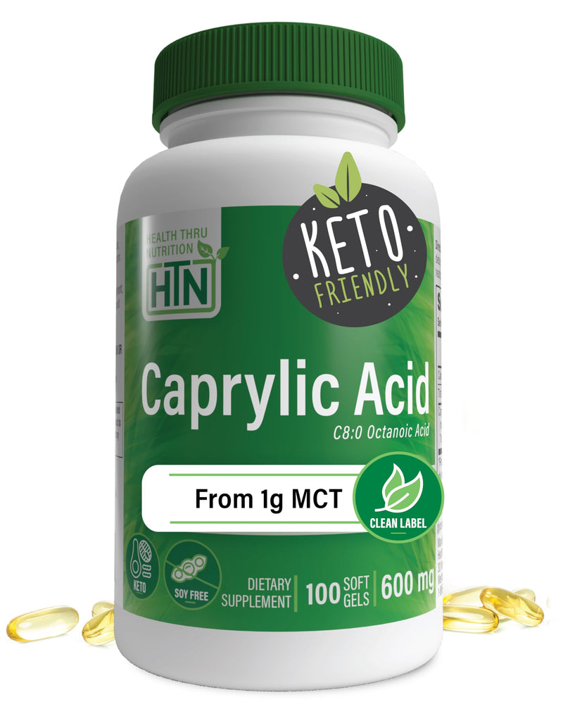 Caprylic Acid 600mg 100 softgels Non-GMO (100)