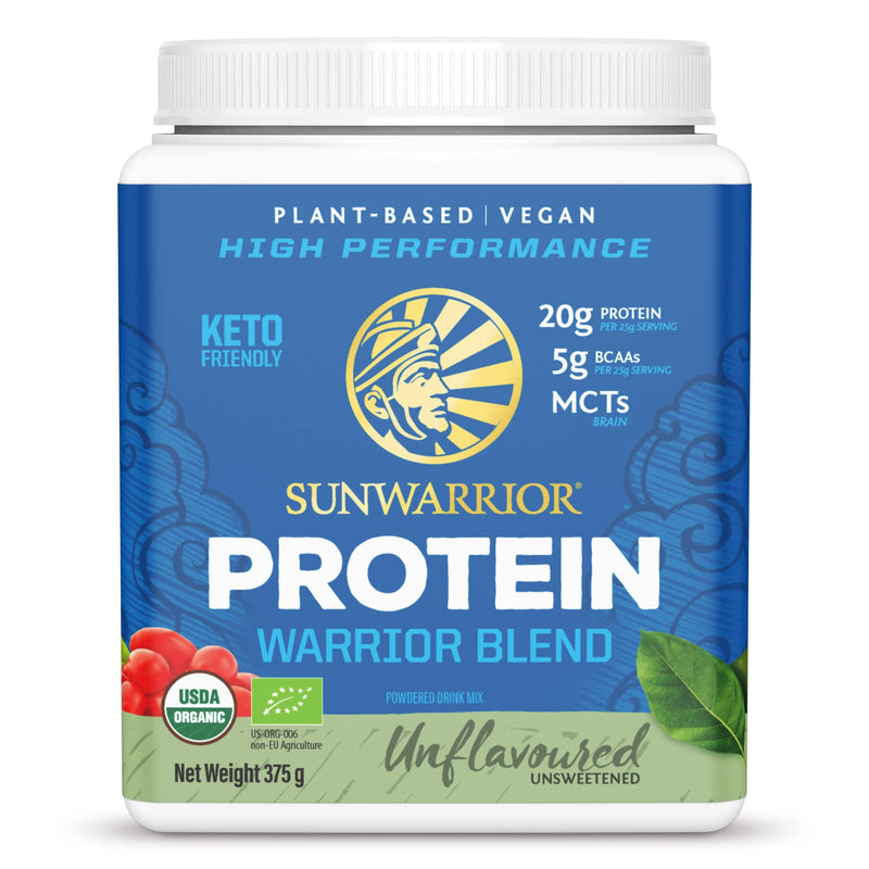 Sunwarrior Organic Plant Based Protein Powder | Vegan Organic Protein Powder Unflavored with BCAA Amino Acids & Hemp Seed Pea Blend | Non-GMO Soy Dairy Filler & Gluten Free (Unflavored, 15 Servings) Natural 375 g (Pack of 1)